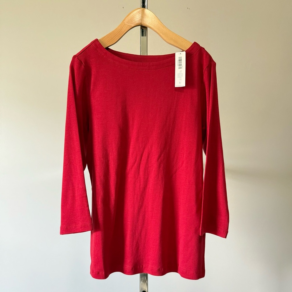 APPAREL BOAT NK 3QTR SLV TEE TOP 3/4 SLV BASIC KN
SIZE:1
COLOR:RAZZIE RED